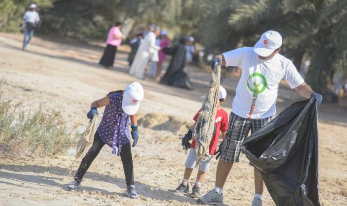 Volunteers clean up Abu Dhabi beach