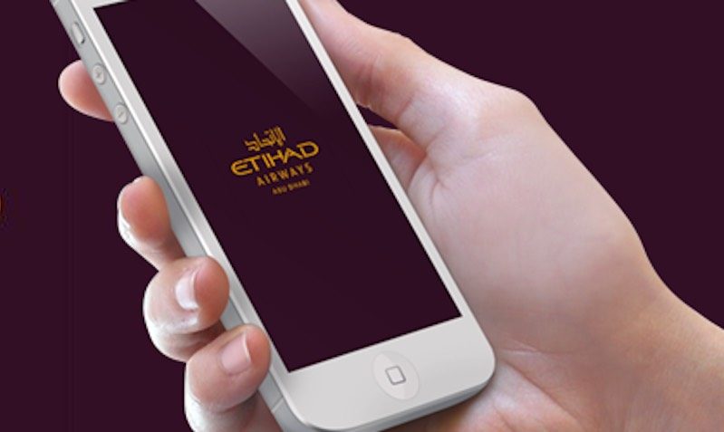 Etihad Airways Mobile App Display