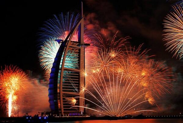 Burj Al Arab Fireworks New Year