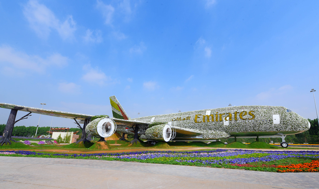 Emirates A380 Dubai Miracle Garden
