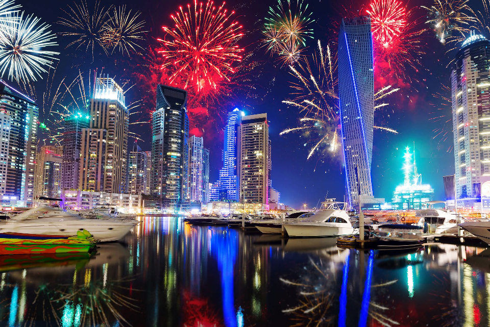 Fireworks Dubai Marina