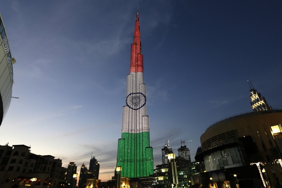Burj Khalifa Indian Flag 2017