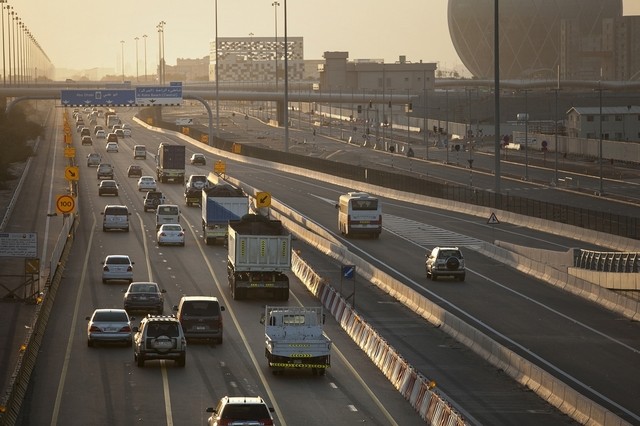 Trucks on Abu Dhabi Roads