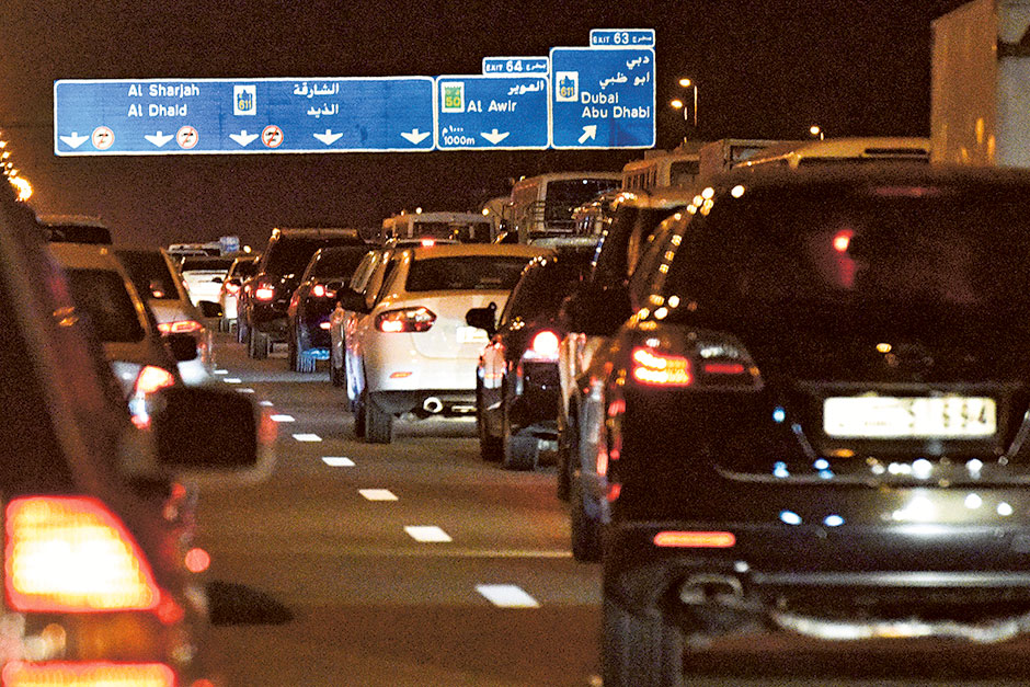 Traffic on Emirates Road