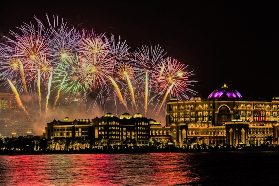 Fireworks Above Emirates Palace Hotel