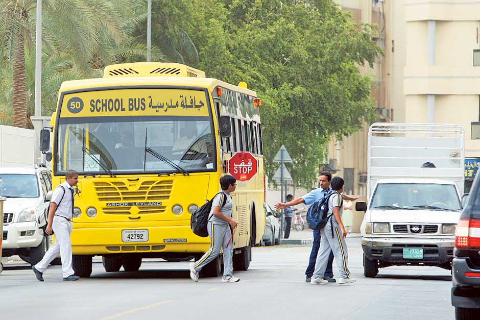 Dh1,000 fine and 10 Black Points for Violating School bus stop sign