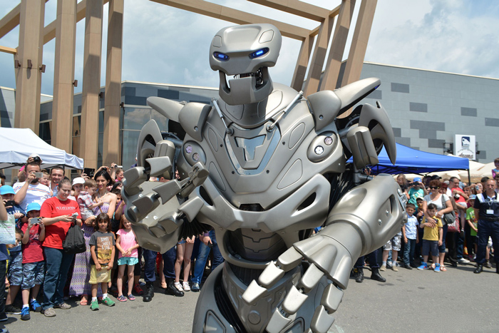 Titan, the robot greeter in Abu Dhabi